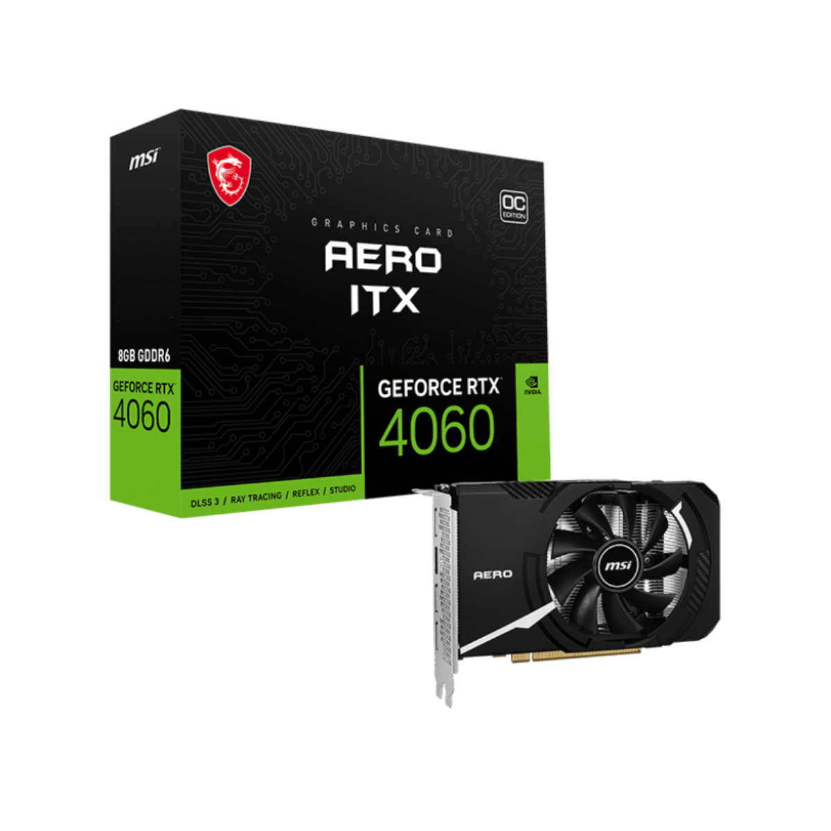 Видеокарта MSI GeForce RTX 4060 AERO ITX 8G OC - xstore.md photo