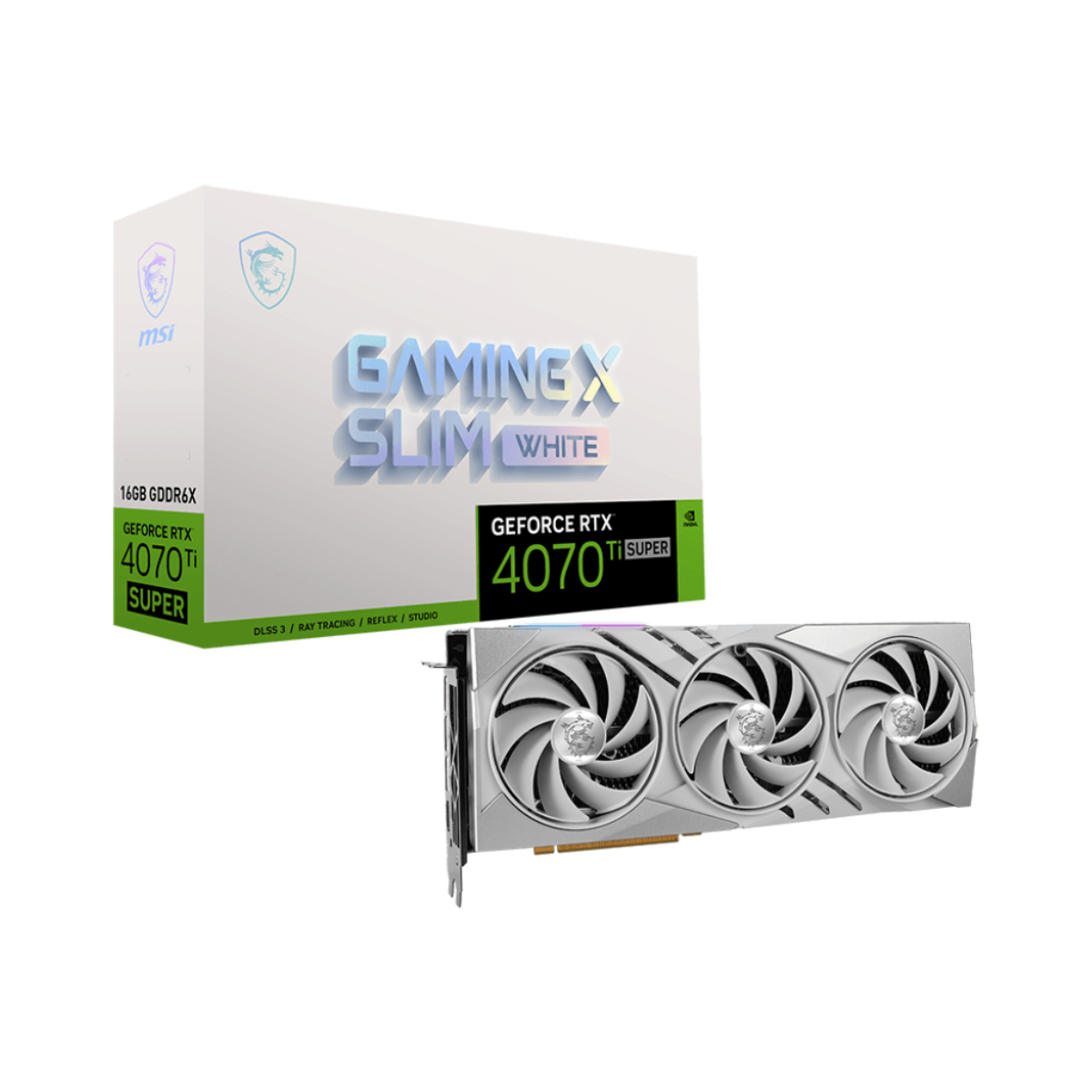 Placă video MSI GeForce RTX 4070 Ti SUPER 16G GAMING X SLIM WHITE - xstore.md photo