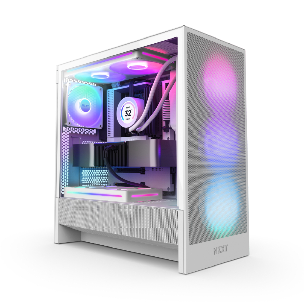 Carcasă PC NZXT H5 Flow RGB, White (CC-H52FW-R1) în Moldova - xstore.md photo