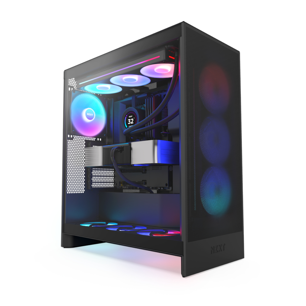 Carcasă PC NZXT H7 Flow RGB, Black (CM-H72FB-R1) în Moldova - xstore.md photo