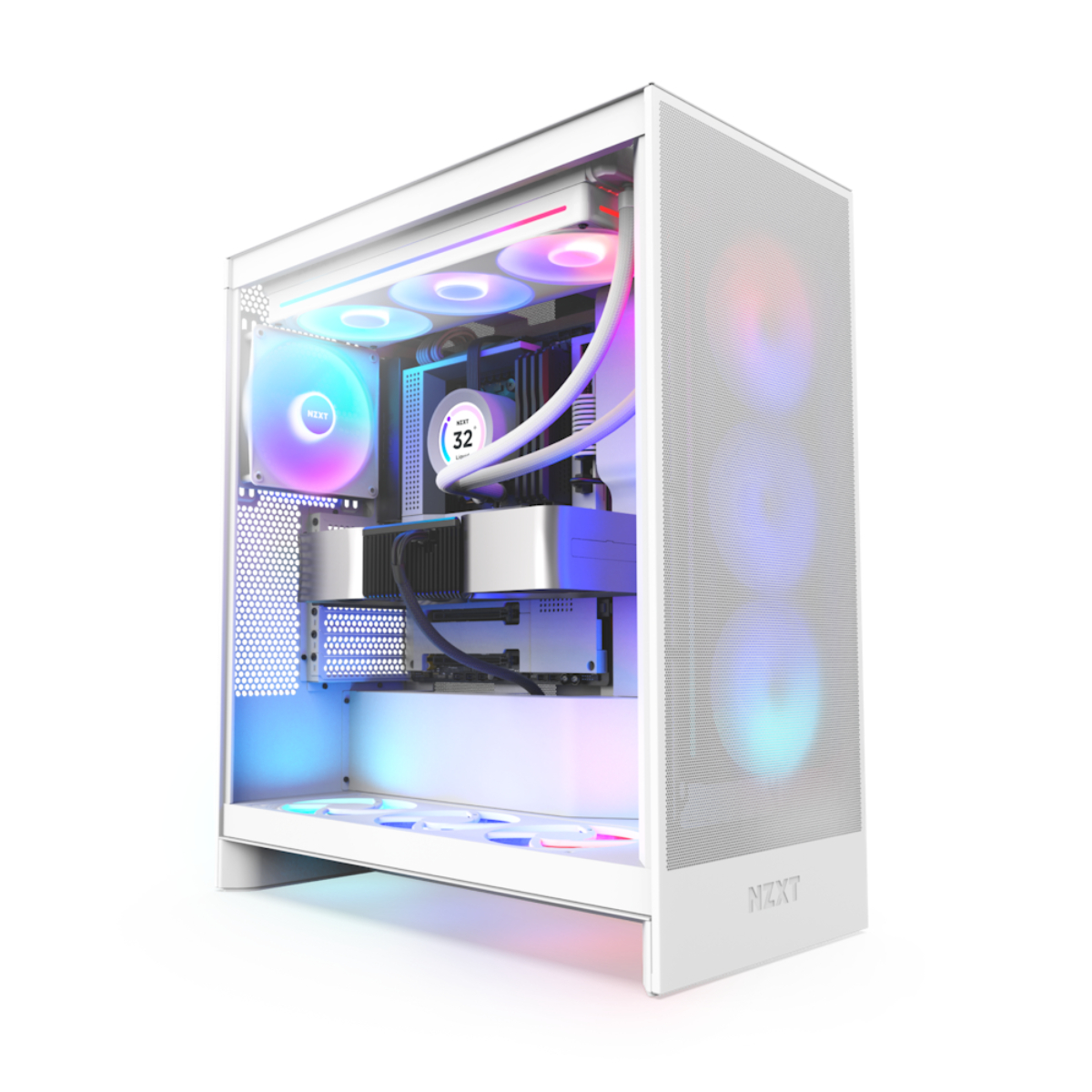 Carcasă PC NZXT H7 Flow RGB, White (CM-H72FW-R1) în Moldova - xstore.md photo