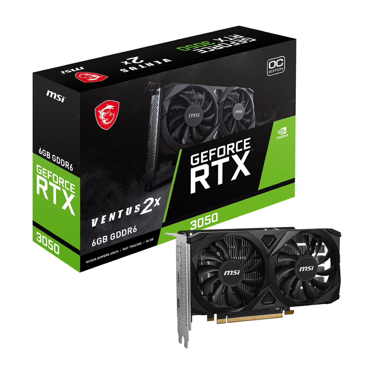 Placă video MSI GeForce RTX 3050 VENTUS 2X E 6G OC - xstore.md photo