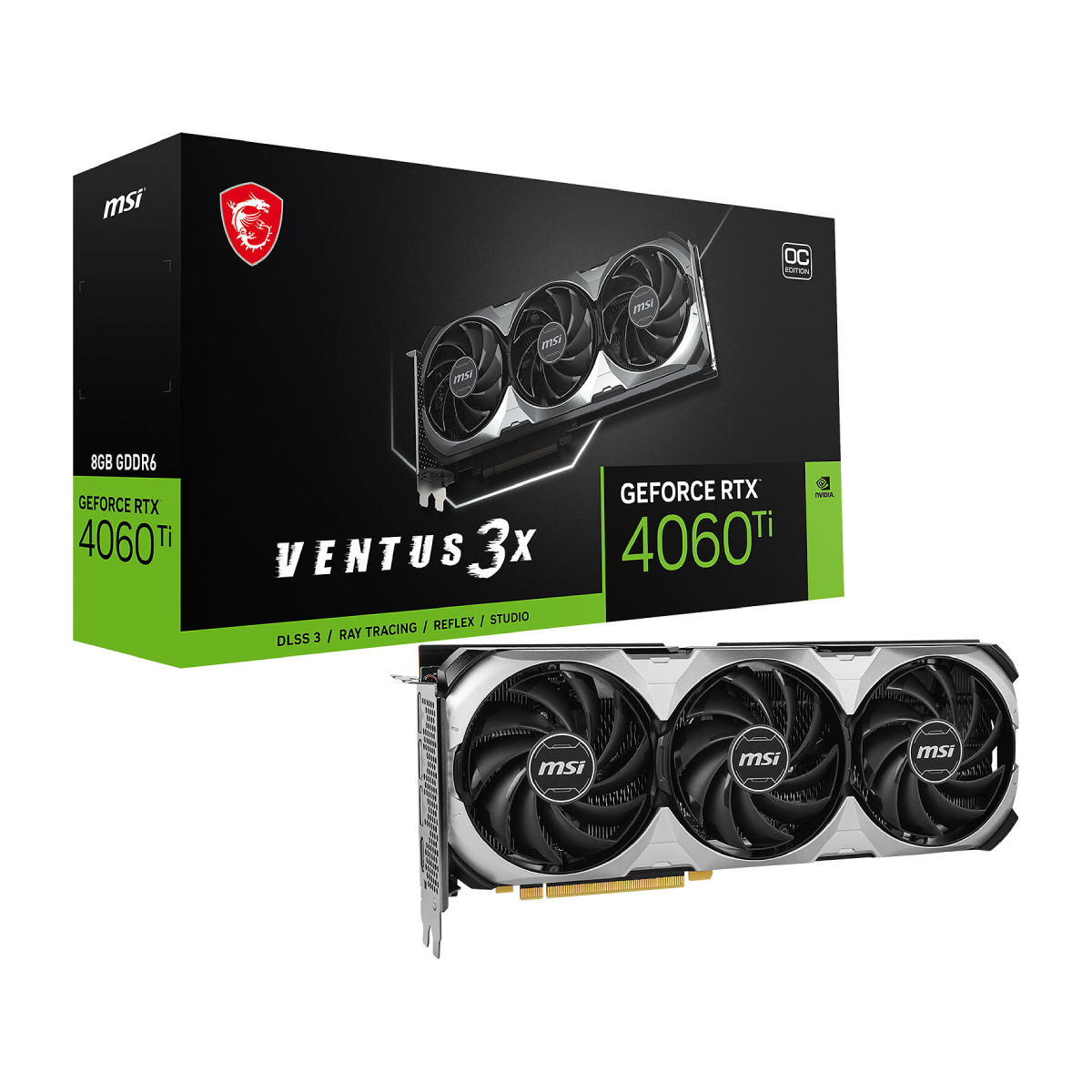 Placă video MSI GeForce RTX 4060 Ti VENTUS 3X E 8G OC - xstore.md photo