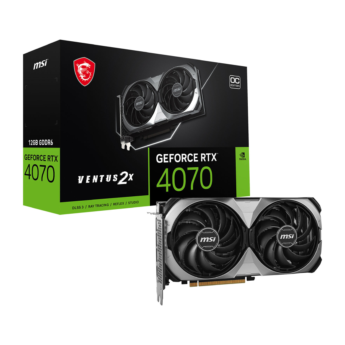 Placă video MSI GeForce RTX 4070 VENTUS 2X E1 12G OC - xstore.md photo