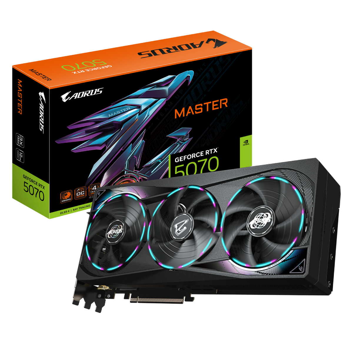 Placă video GIGABYTE AORUS GeForce RTX 5070 MASTER 12G - xstore.md photo