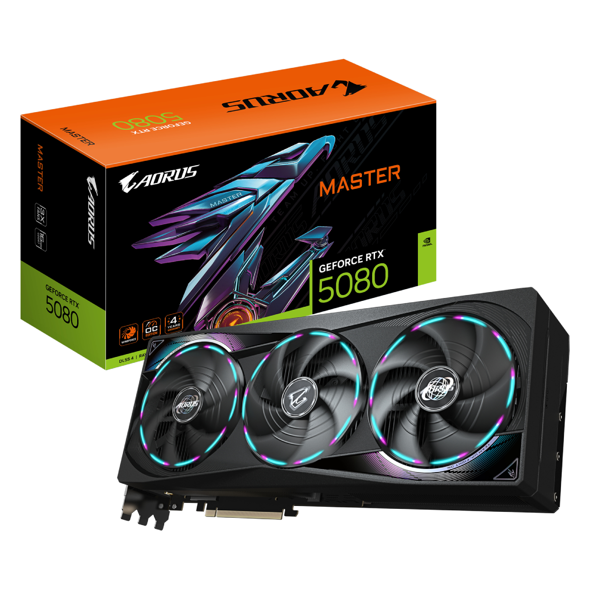 Placă video GIGABYTE AORUS GeForce RTX 5080 MASTER 16G - xstore.md photo