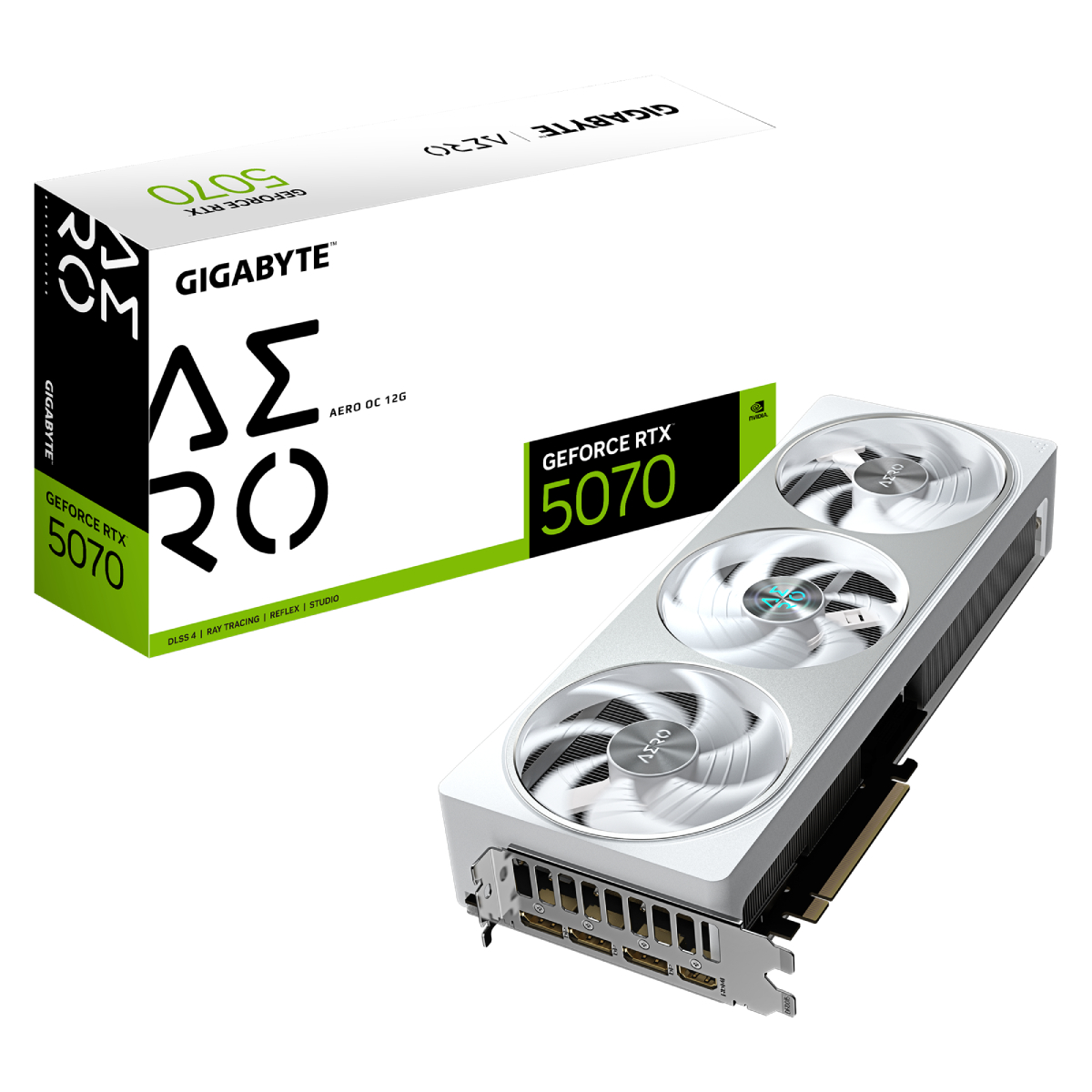 Placă video GIGABYTE GeForce RTX 5070 AERO OC 12G - xstore.md photo