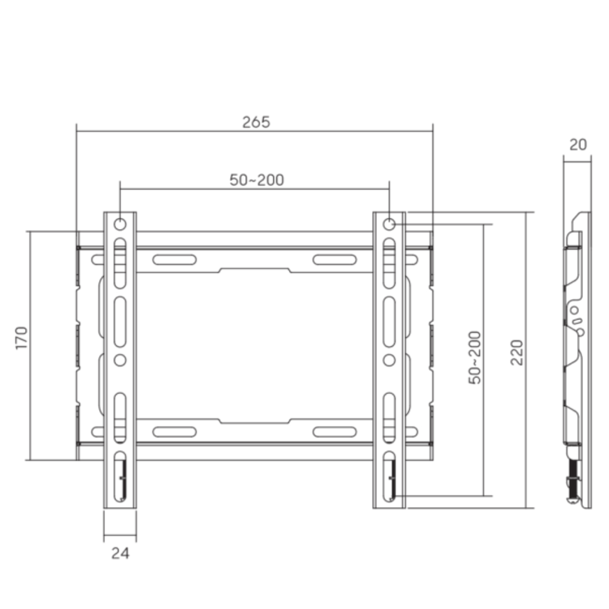 Suport TV fixat SBOX PLB-2222F-2– în Moldova - xstore.md photo 3