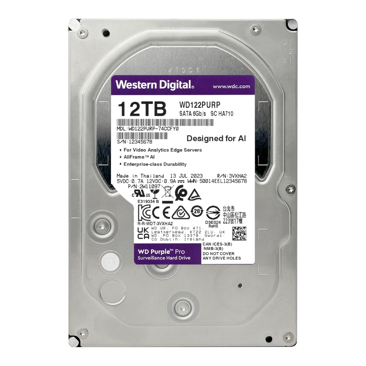 HDD WD Purple Pro WD122PURP в Молдове - xstore.md photo 0