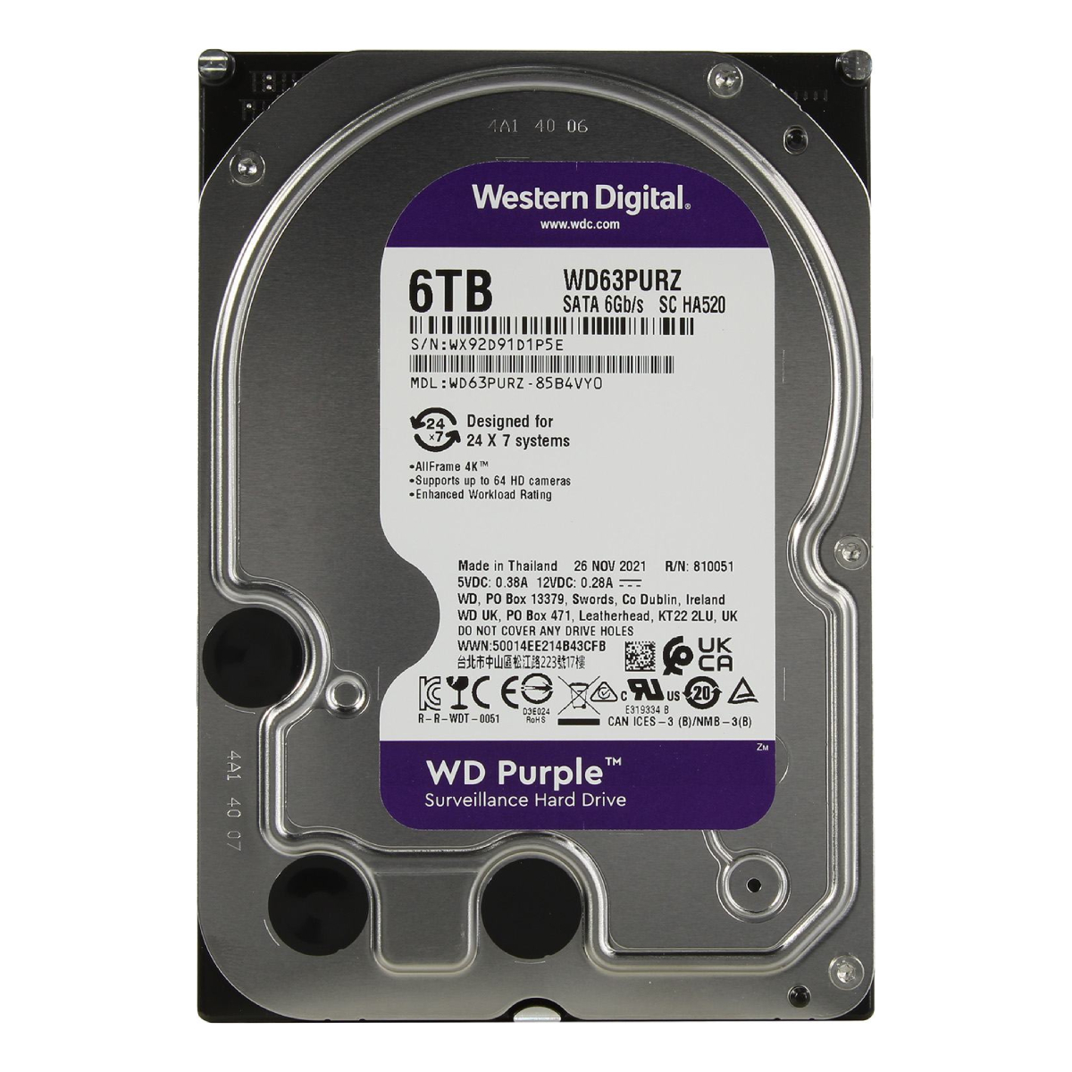 HDD WD Purple WD63PURZ-FR в Молдове - xstore.md photo 0