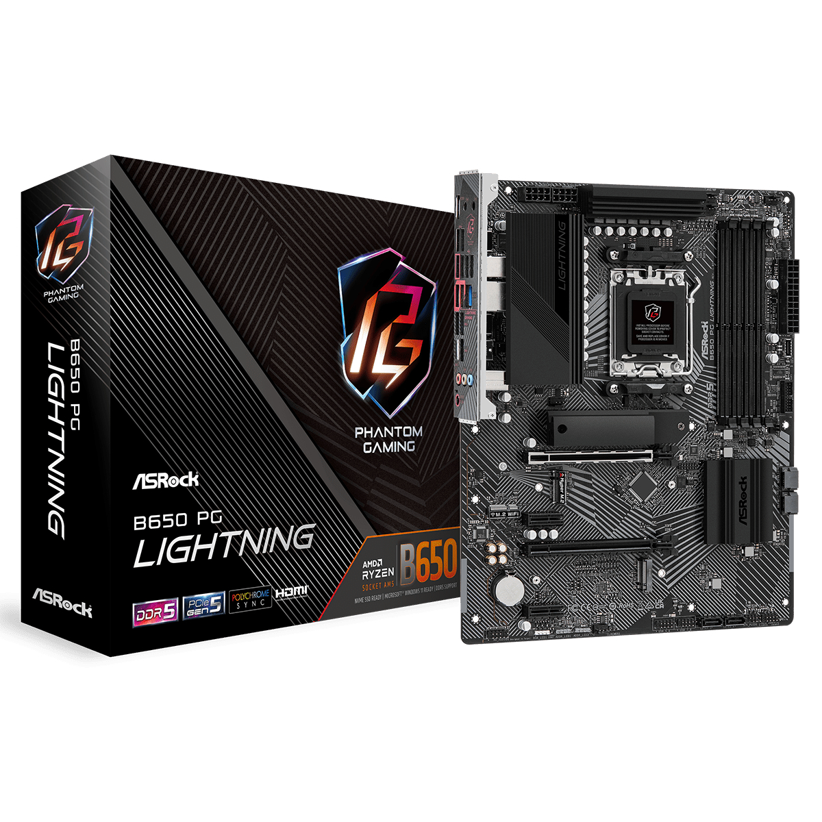 Placă de bază ASRock B650 PG LIGHTNING - xstore.md photo