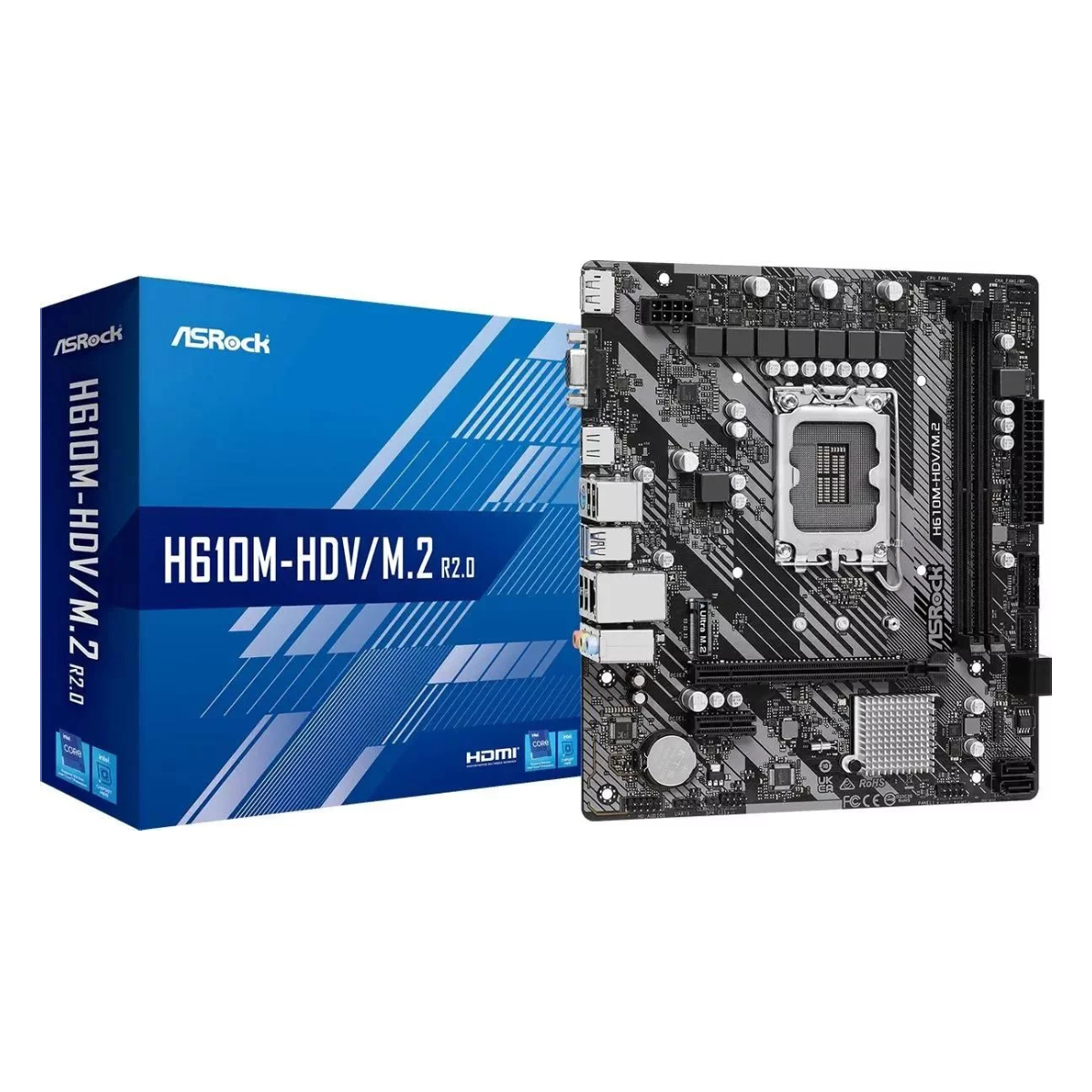 Placă de bază ASRock H610M-HDV/M.2 R2.0 în Moldova - xstore.md photo