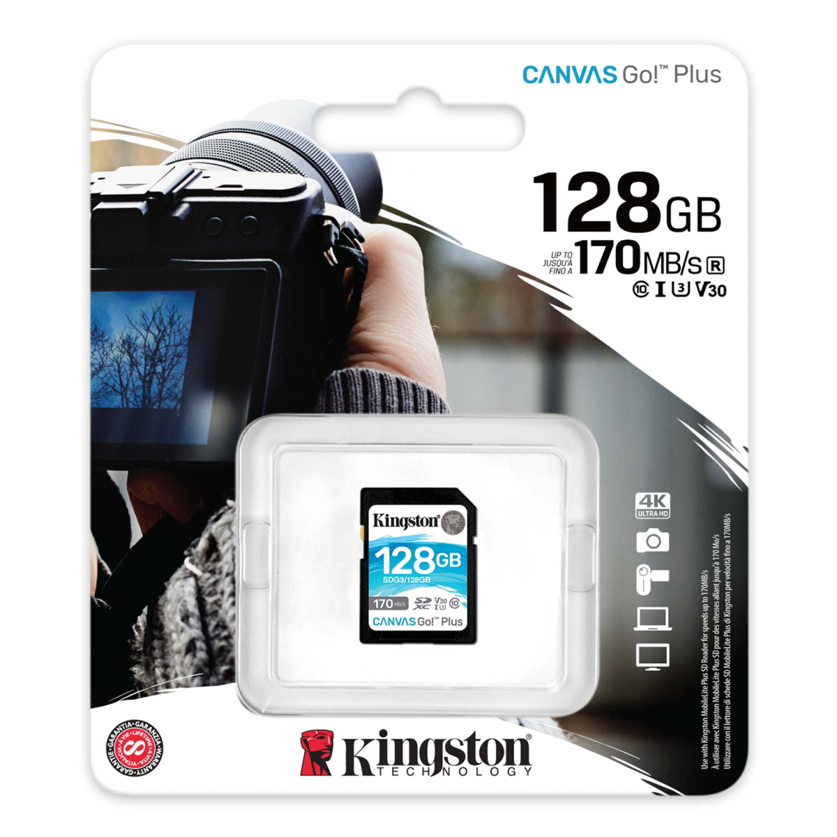 Карта SD Kingston Canvas Go! Plus 128GB в Молдове - xstore.md photo 1