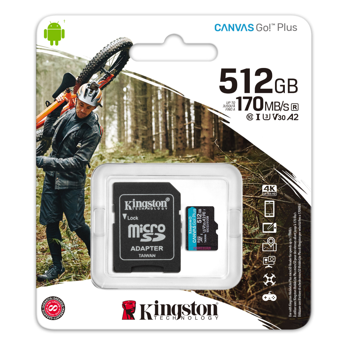 Карта micro-SD Kingston Canvas Go! Plus 512GB в Молдове - xstore.md photo 1