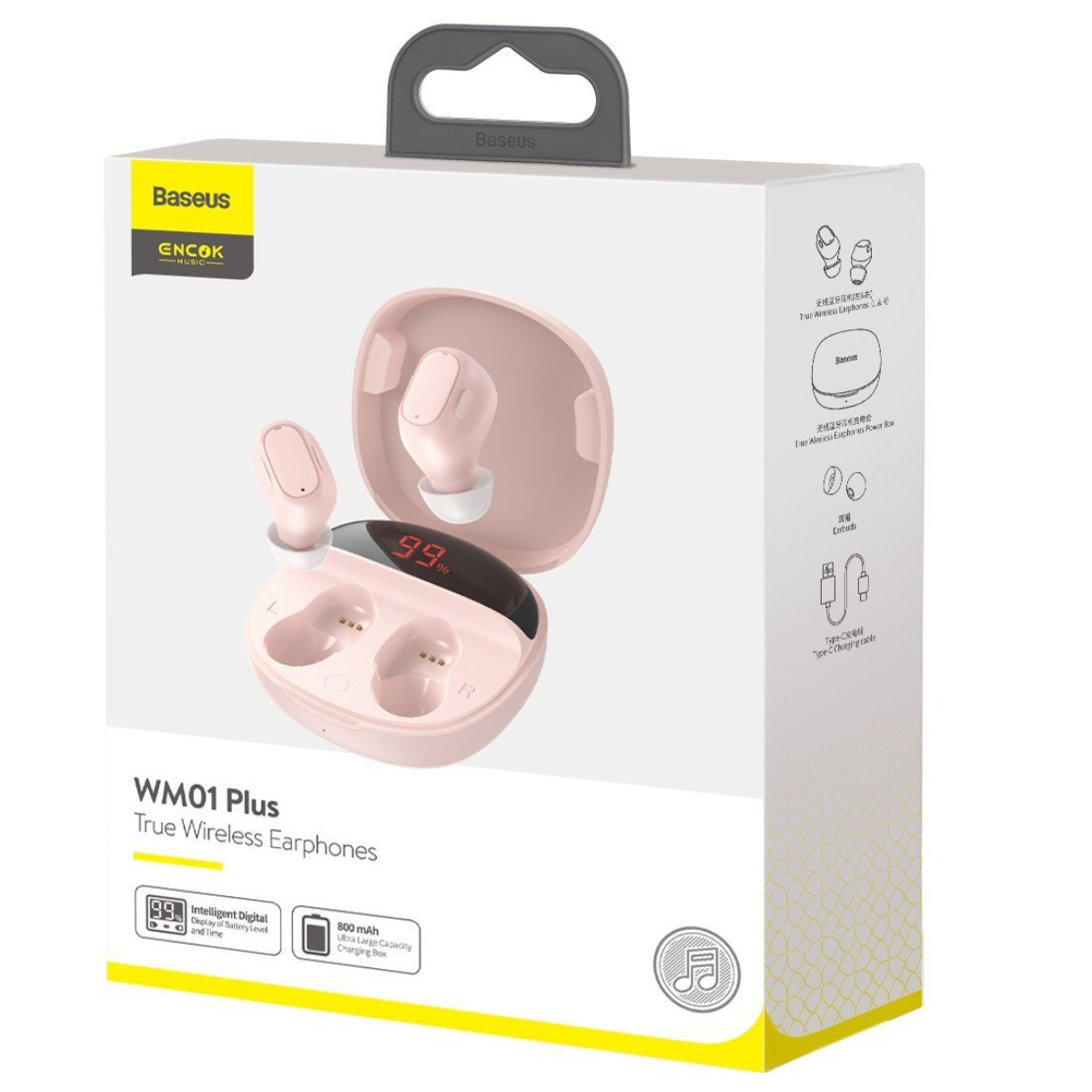 Наушники Baseus Encok WM01 Plus, Pink в Молдове - xstore.md photo 1