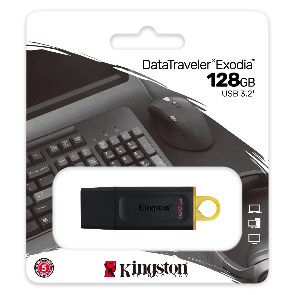 USB Flash Kingston DataTraveler Exodia 128GB, Black în Moldova - xstore.md photo 1