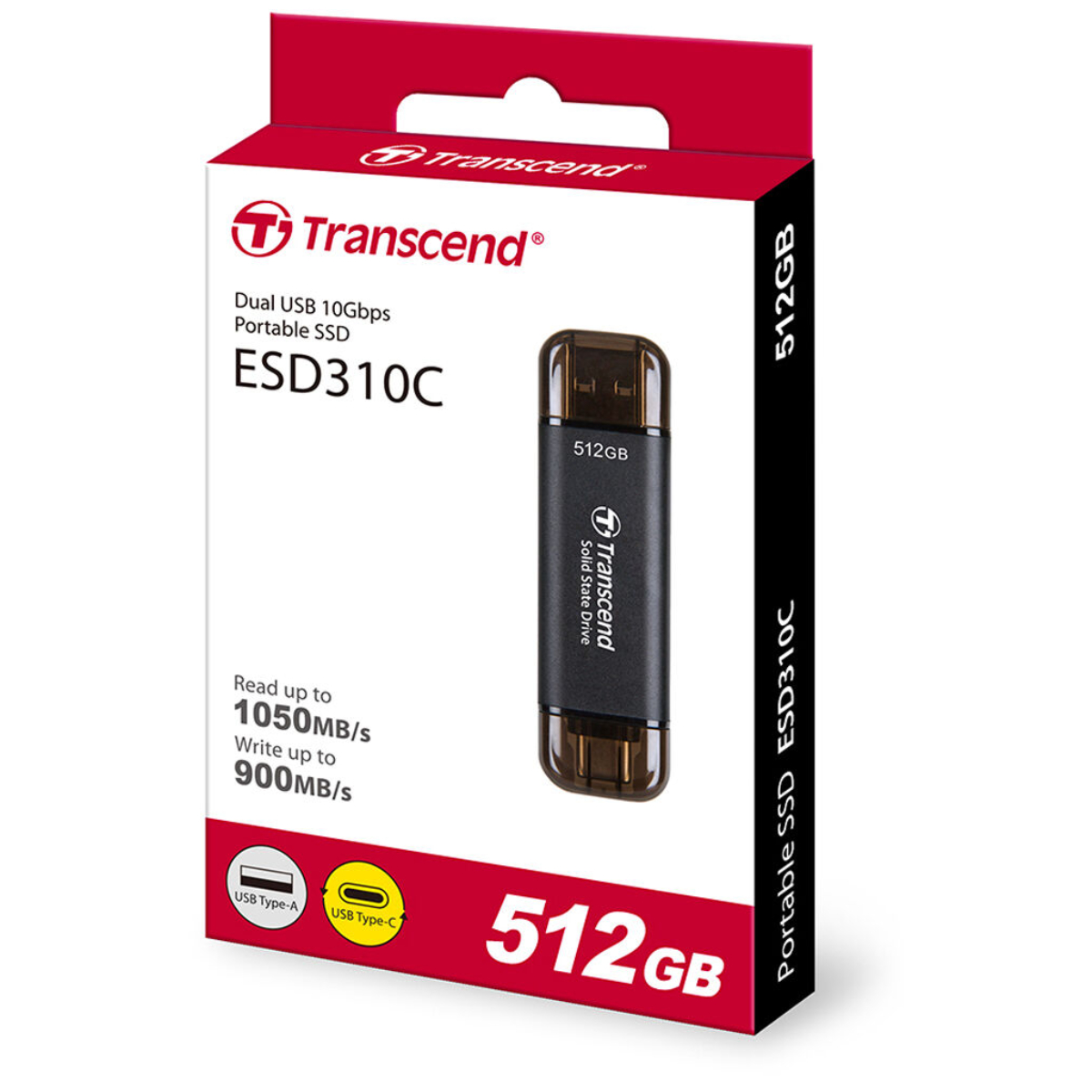 USB Flash Transcend ESD310C 512GB, Black în Moldova - xstore.md photo 1
