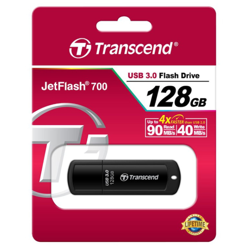 USB Flash Transcend JetFlash 700 128GB, Black în Moldova - xstore.md photo 2