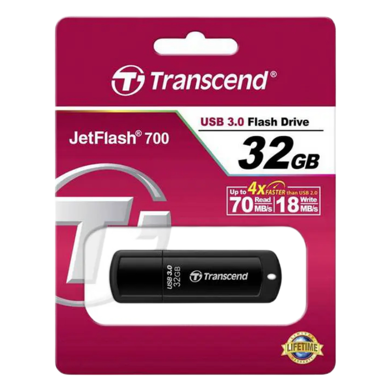 Флешка Transcend JetFlash 700 32GB, Black в Молдове - xstore.md photo 1