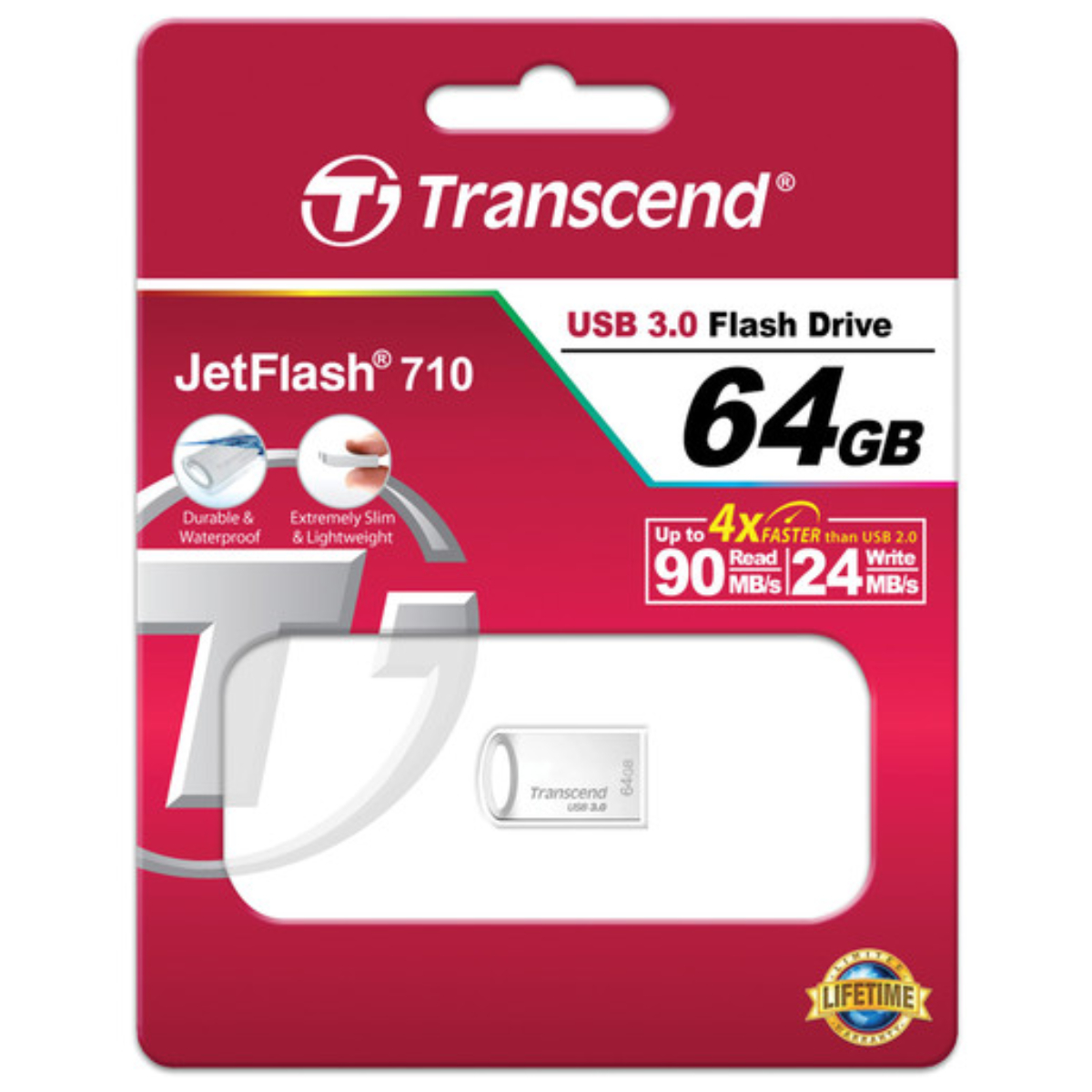 Флешка Transcend JetFlash 710 64GB, Silver в Молдове - xstore.md photo 2