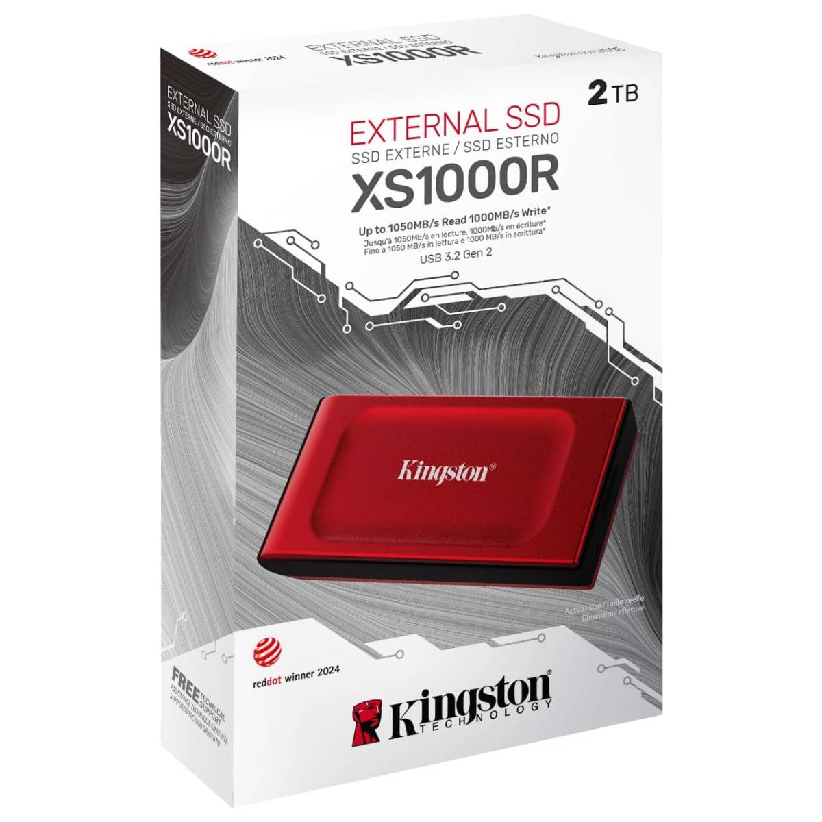 SSD Extern Kingston XS1000 SXS1000R/2000G în Moldova - xstore.md photo 1
