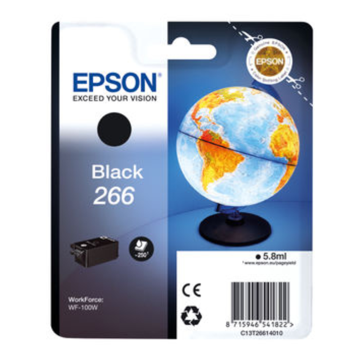 Ink Cartridge Epson 266 Bk (C13T26614010) - xstore.md photo