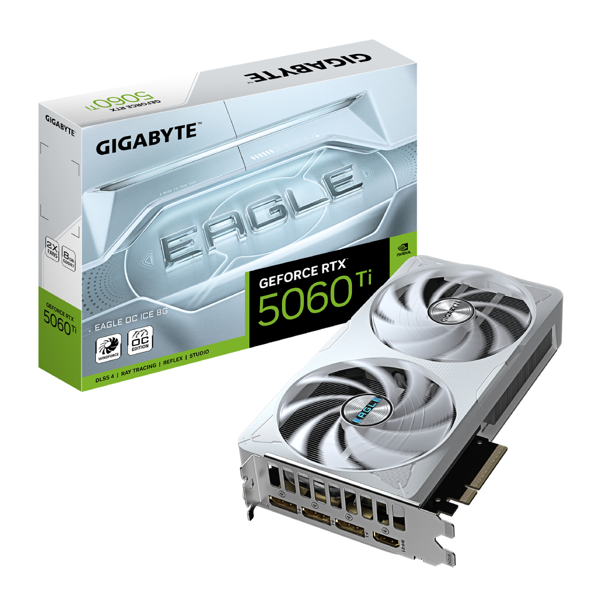Placă video GIGABYTE GeForce RTX 5060 Ti EAGLE OC ICE 8G - xstore.md photo