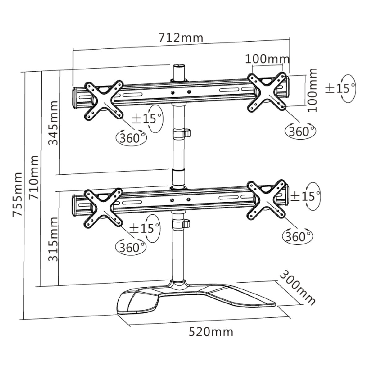 Кронштейн для монитора Reflecta PLANO DeskStand 23-1010 Q в Молдове - xstore.md photo 0