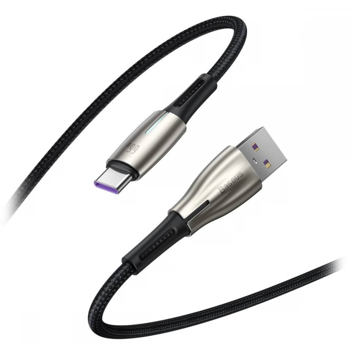 Cablu Type-A to Type-C Baseus, 1m black - xstore.md photo 1