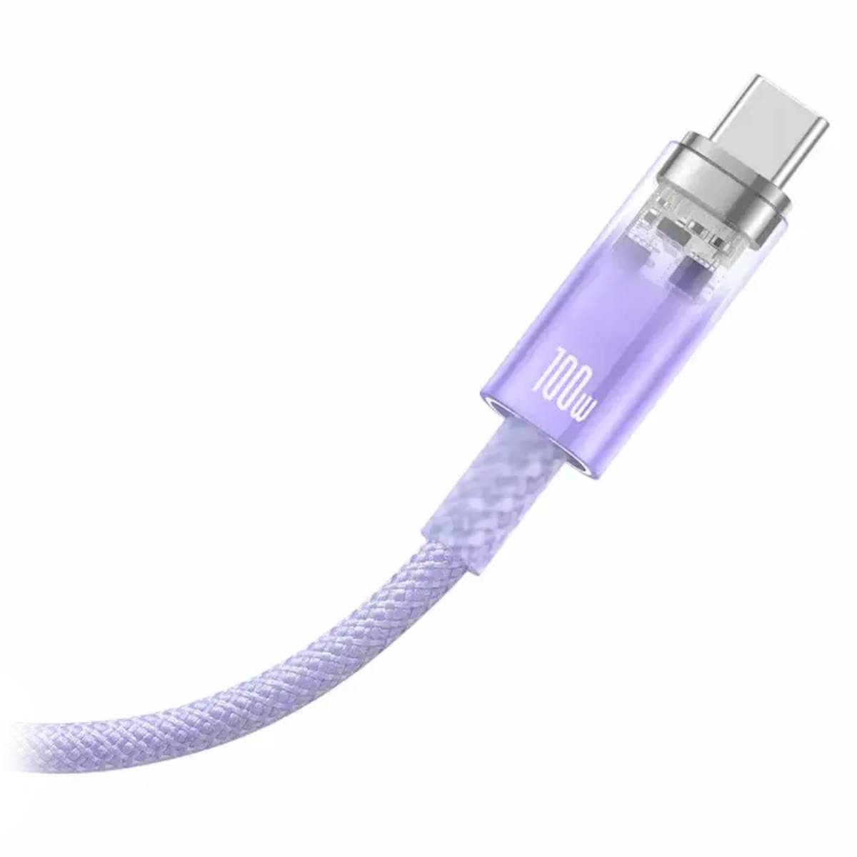 Cablu Type-C to Type-C Baseus, 2m purple - xstore.md photo 0
