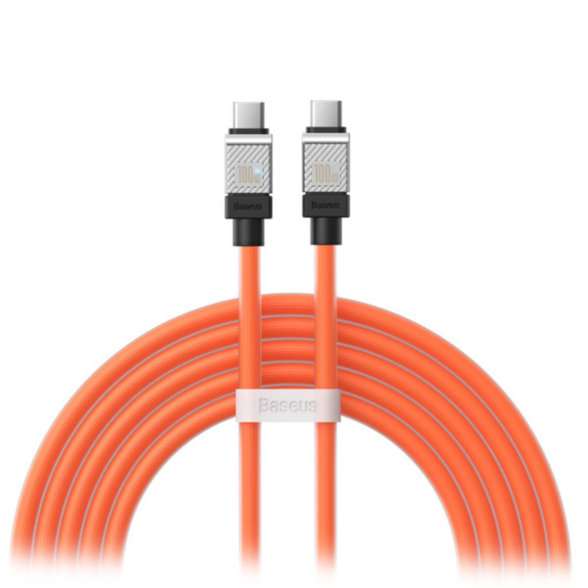 Кабель Type-C to Type-C Baseus, 2м orange - xstore.md photo