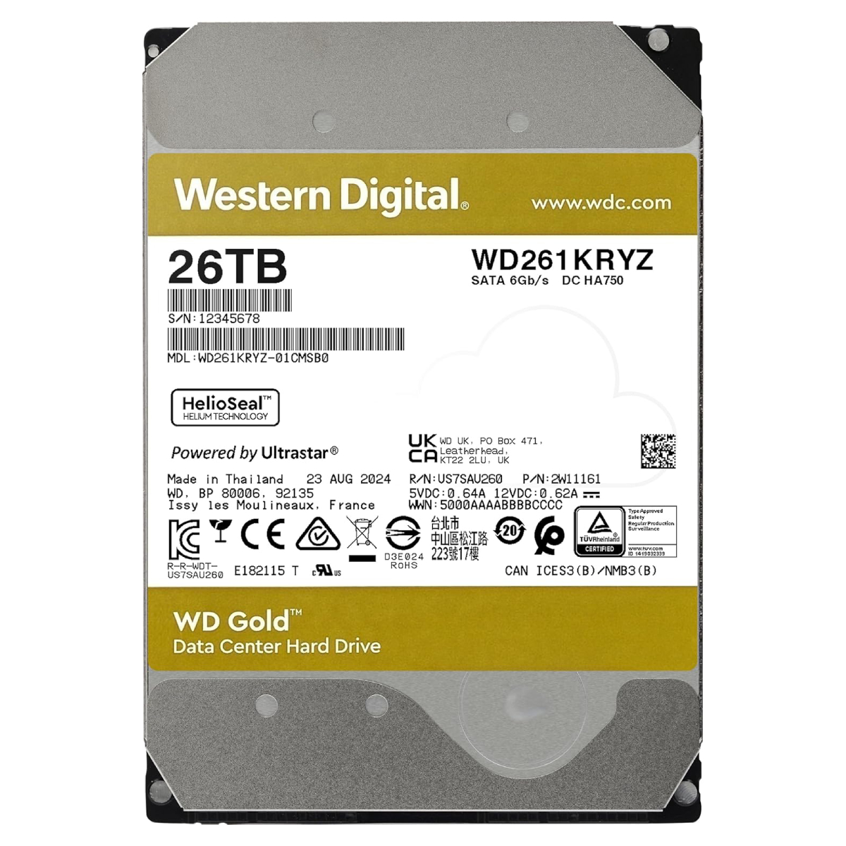 HDD WD Gold WD261KRYZ în Moldova - xstore.md photo 0