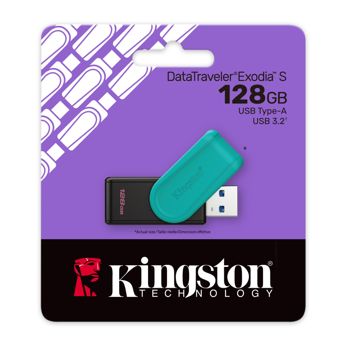 USB Flash Kingston DataTraveler Exodia S 128GB, Teal în Moldova - xstore.md photo 1