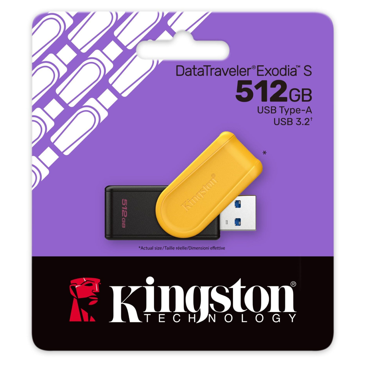 USB Flash Kingston DataTraveler Exodia S 512GB, Yellow în Moldova - xstore.md photo 1