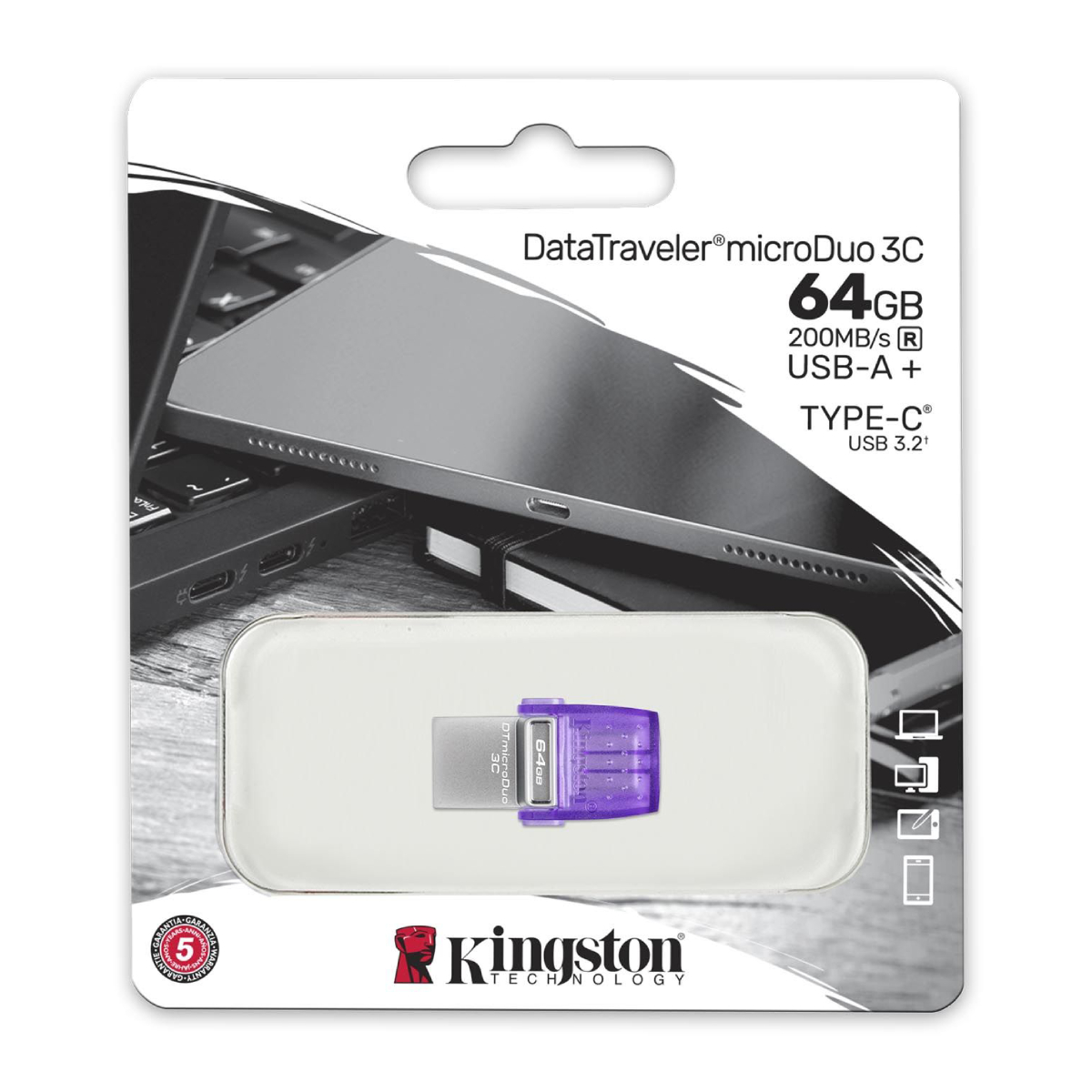 USB Flash Kingston DataTraveler microDuo 3C 128GBîn Moldova - xstore.md photo 1