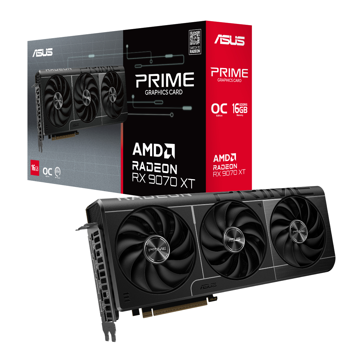 Placă video ASUS PRIME Radeon RX 9070 XT OC Edition - xstore.md photo
