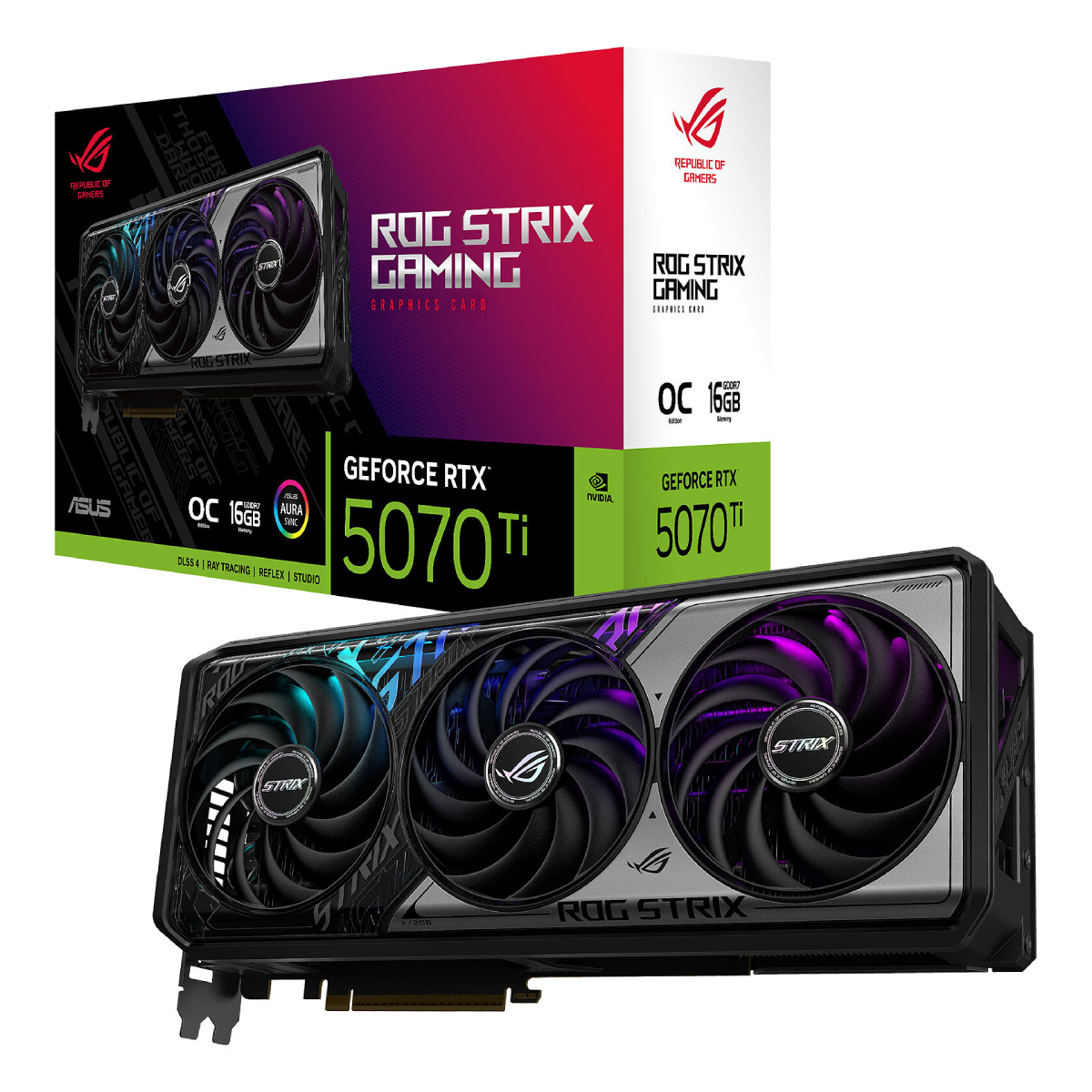 Placă video ASUS ROG Strix GeForce RTX 5070 Ti OC Edition - xstore.md photo