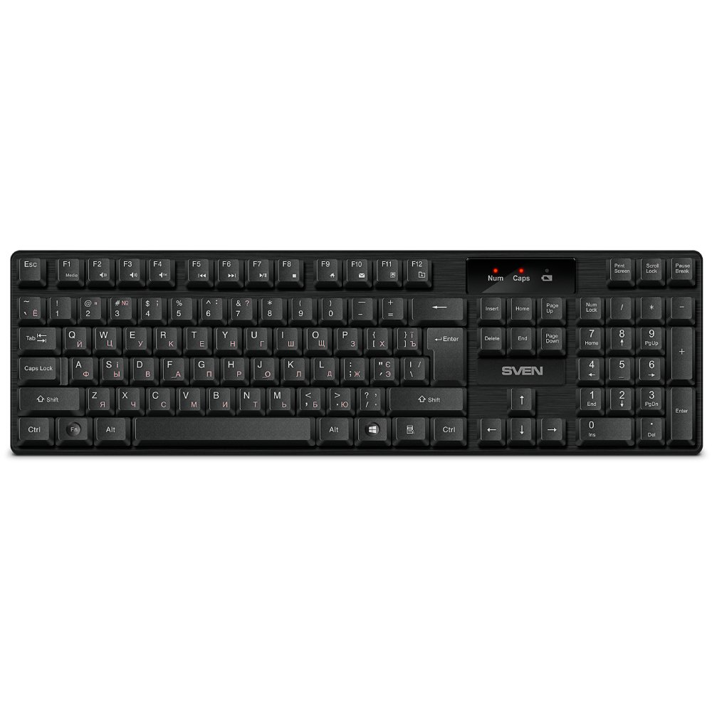 Tastatură fără fir SVEN KB-C2300W, Black în Moldova - xstore.md photo