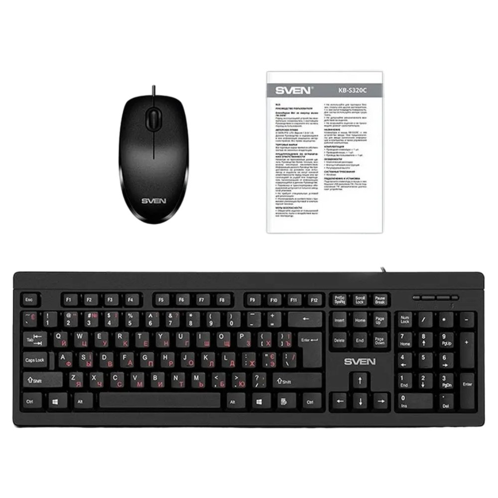 Tastatură + Mouse SVEN KB-S320C, Black în Moldova - xstore.md photo 1