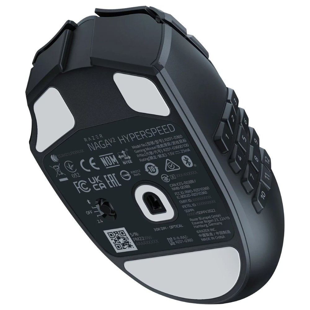 Wireless Mouse Razer Naga V2 HyperSpeed, Black în Moldova - xstore.md photo 4