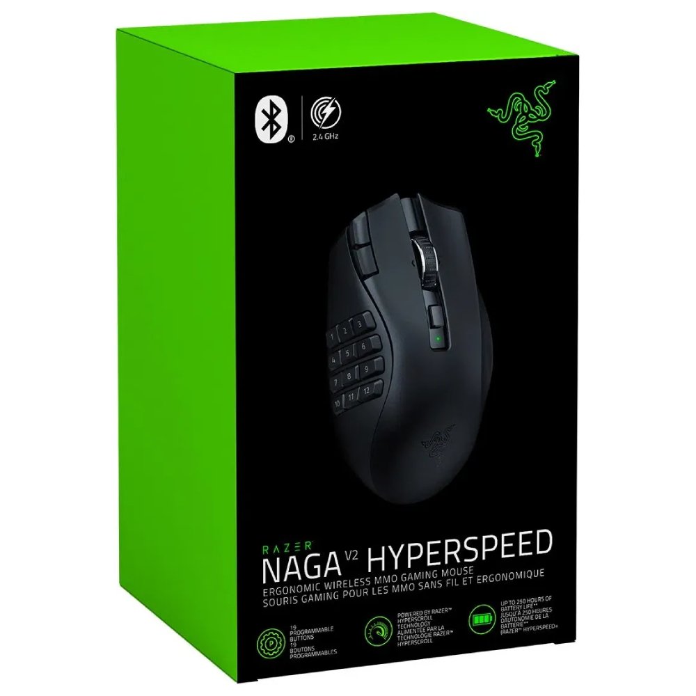 Wireless Mouse Razer Naga V2 HyperSpeed, Black în Moldova - xstore.md photo 5