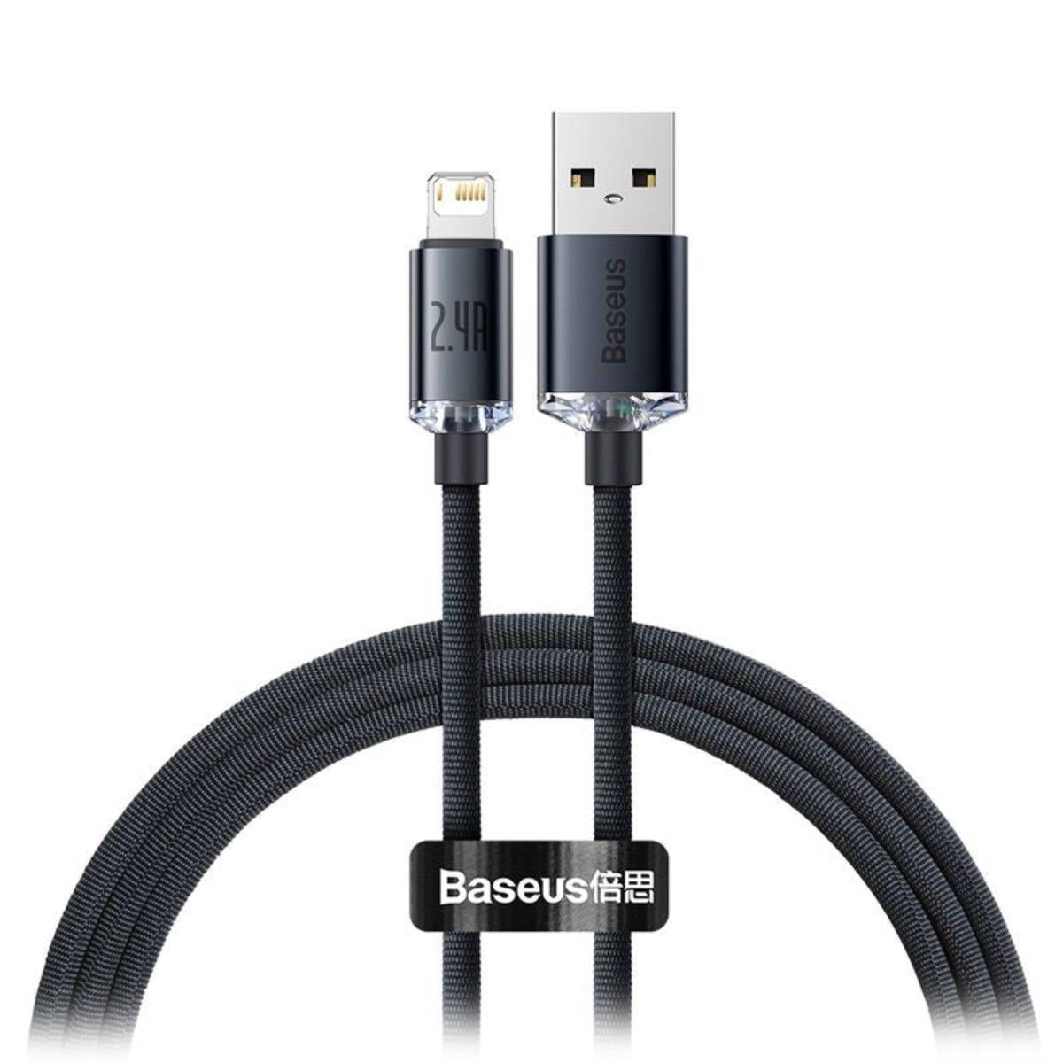 Кабель Type-A to Lightning Baseus, 1.2m black - xstore.md photo