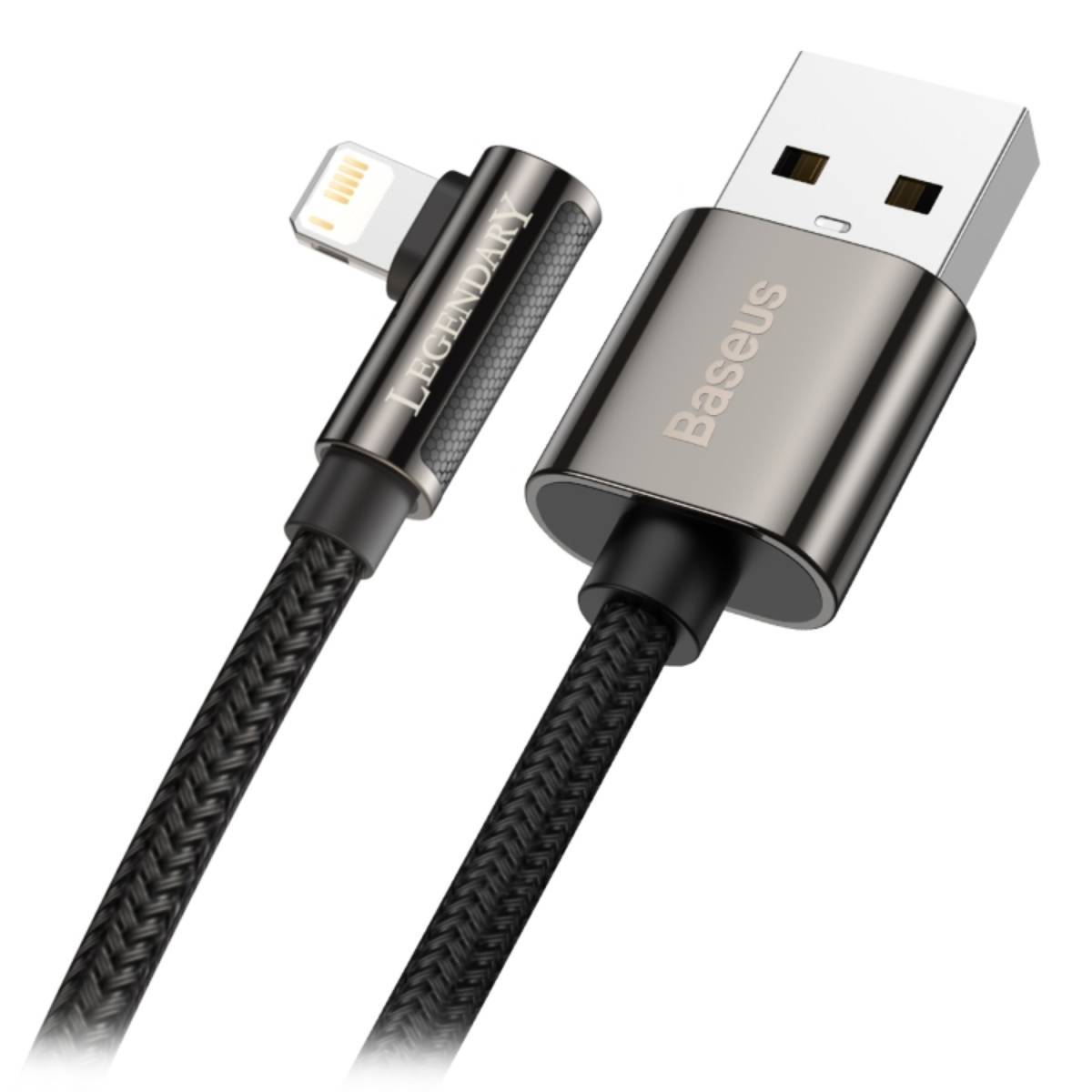 Cablu Type-A to Lightning Baseus, 1m black - xstore.md photo 0