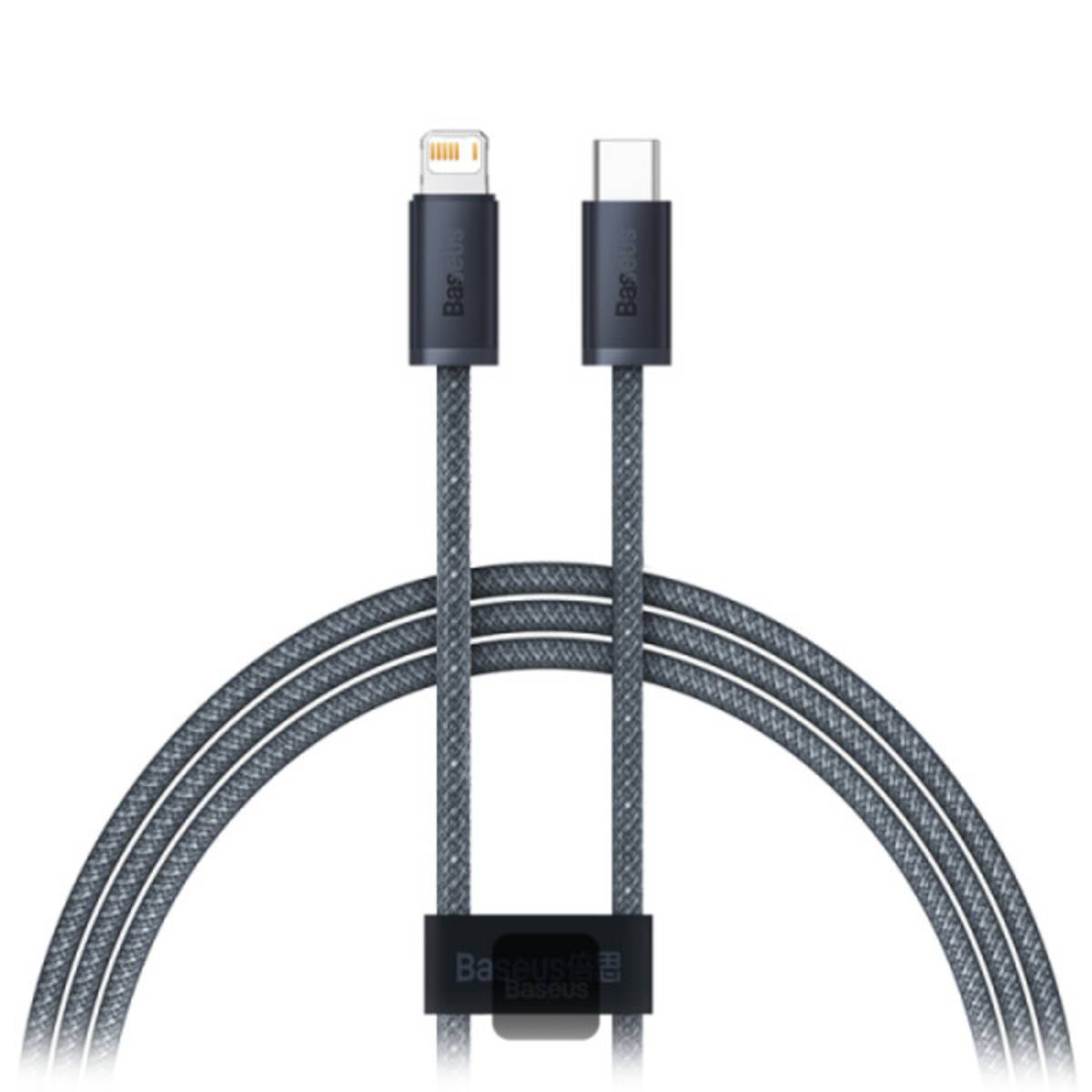 Cablu Type-C to Lightning Baseus, 1m grey - xstore.md photo