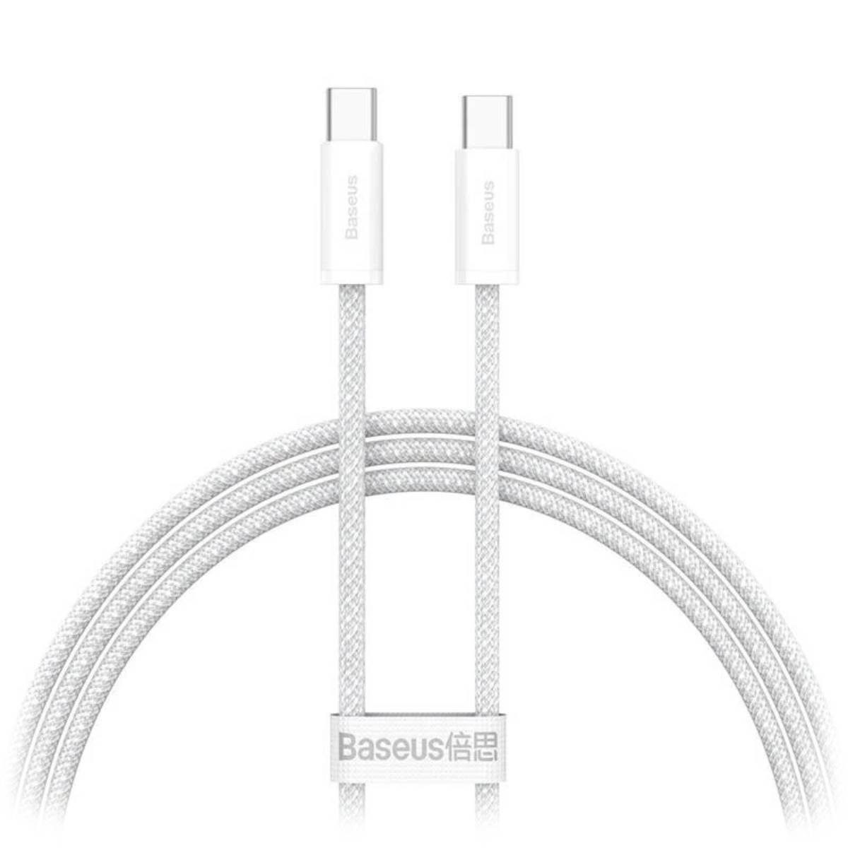 Кабель Type-C to Type-C Baseus, 1м white - xstore.md photo