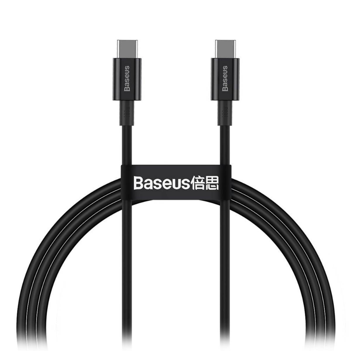 Кабель Type-C to Type-C Baseus, 1м black - xstore.md photo