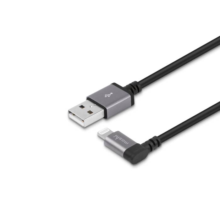Кабель Moshi Type-A to Lightning 90° , 1.5m, Black - xstore.md photo 0