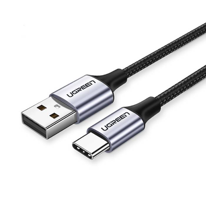 Cablu UGREEN Nylon Braided+Aluminum Type-A to Type-C, 1.5m (3A) - xstore.md photo 0