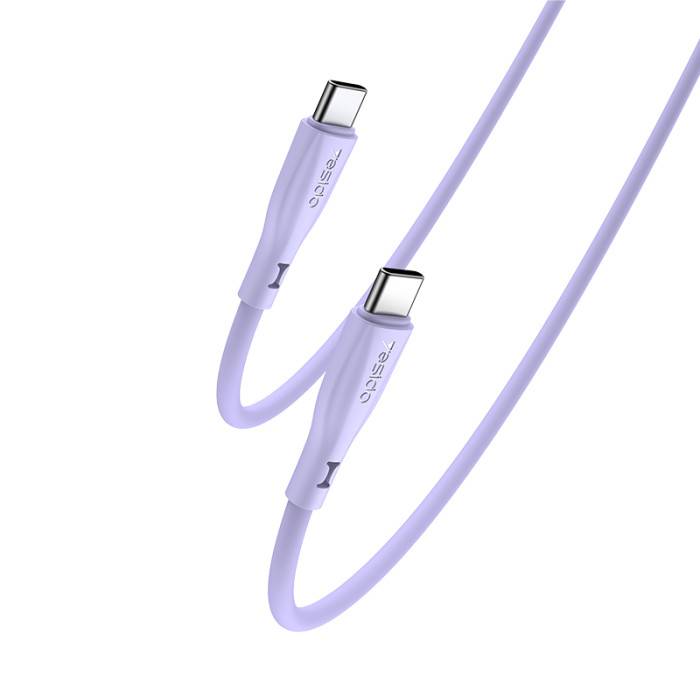 Cablu Yesido Liquid Silicone Type-C to Type-C, 1m (PD60W) - xstore.md photo