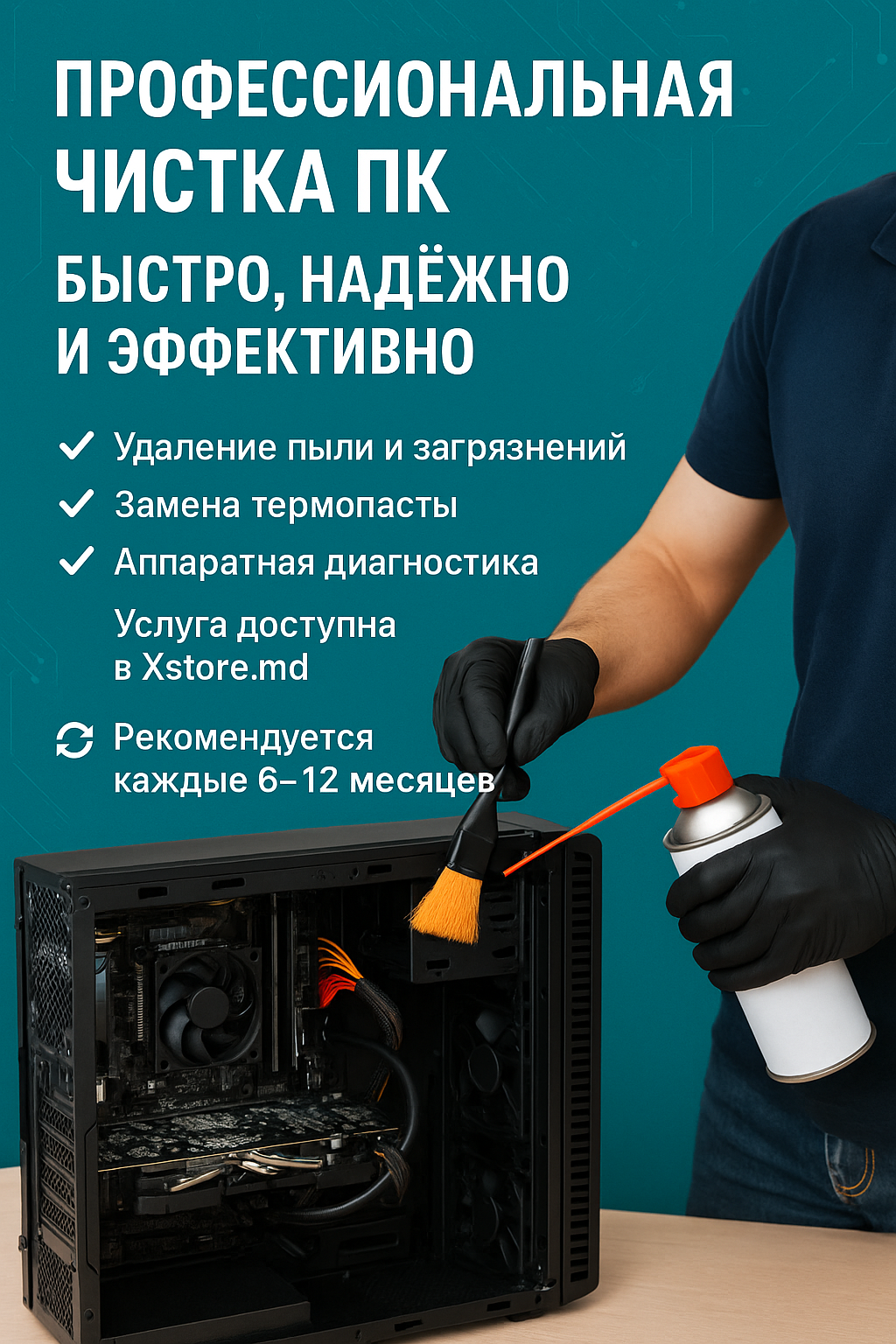 Профессиональная чистка ПК в Кишинёве, Молдова - xstore.md photo 0